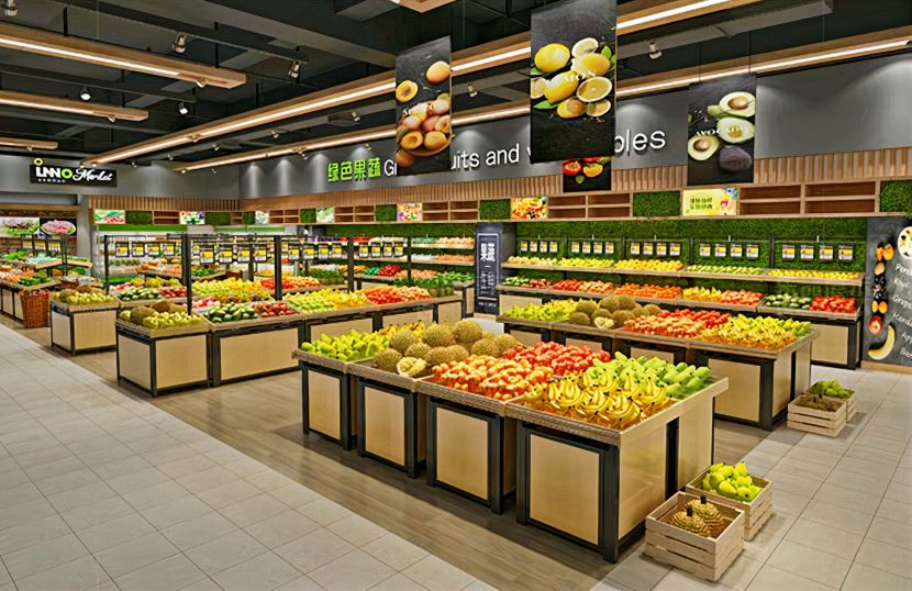 Fruit & Vegetable Rack For Fresh Mart Rack In Malaysia